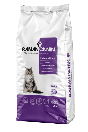 گربه بالغ hair & skin طعم میکس ۲ کیلویی