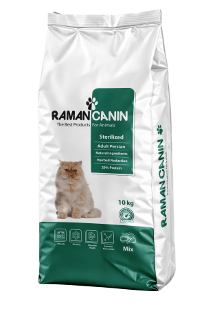 گربه بالغ نژاد پرشین عقیم طعم میکس ۱۰ کیلویی